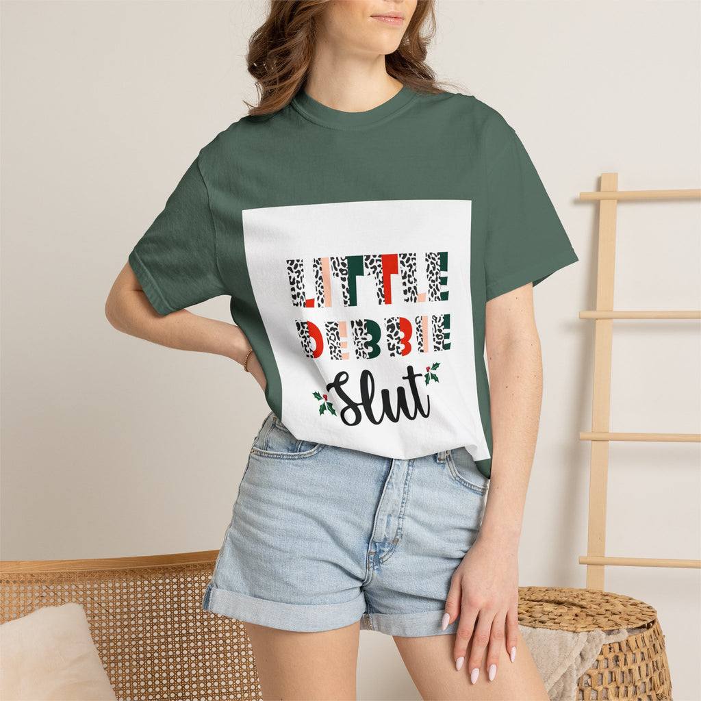 Funny Christmas Tee - 'Little Debbie Slut' Holiday Graphic T-Shirt