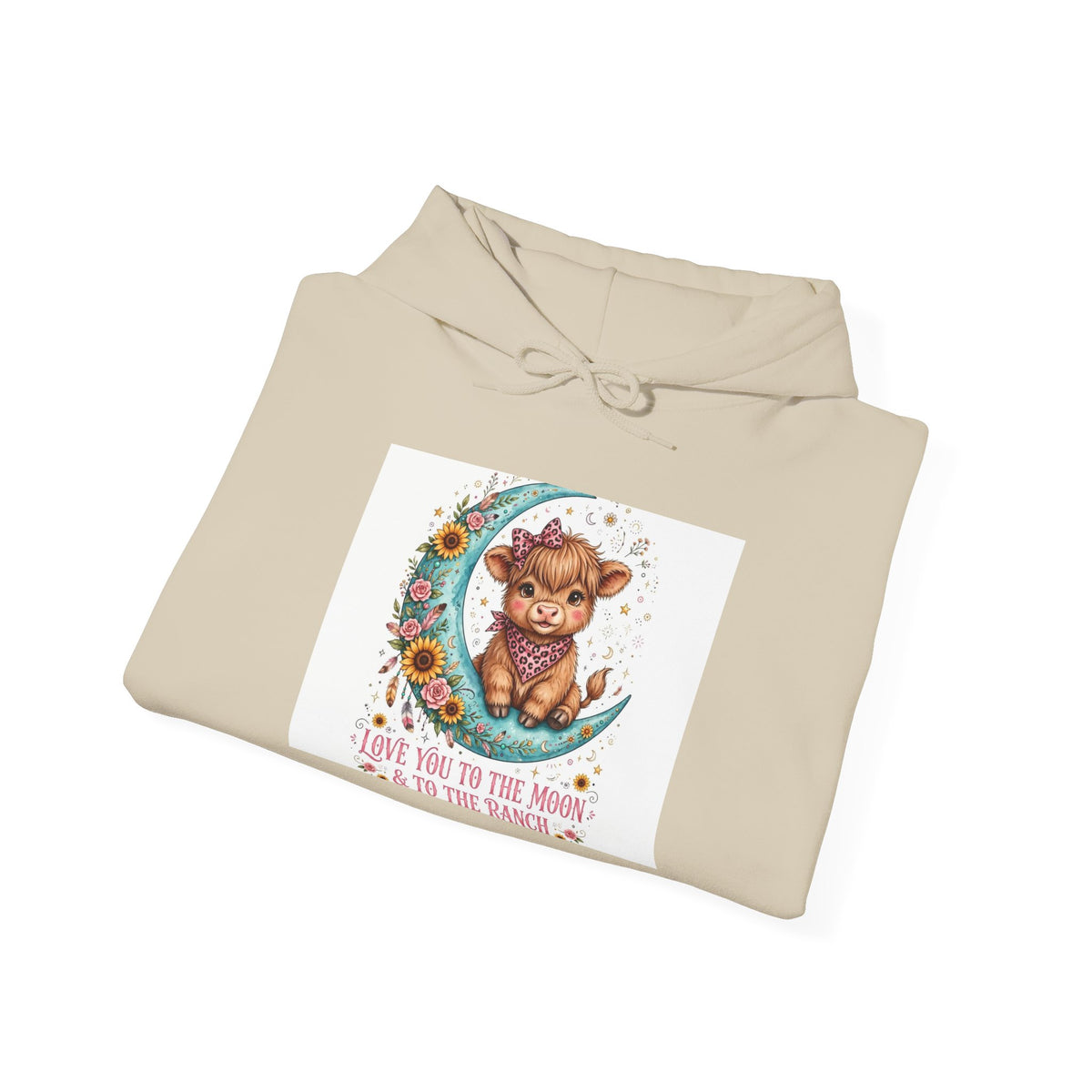 Bear on Moon Hoodie - "Love You to the Moon & to the Back" Cozy Graphic Sweatshirt