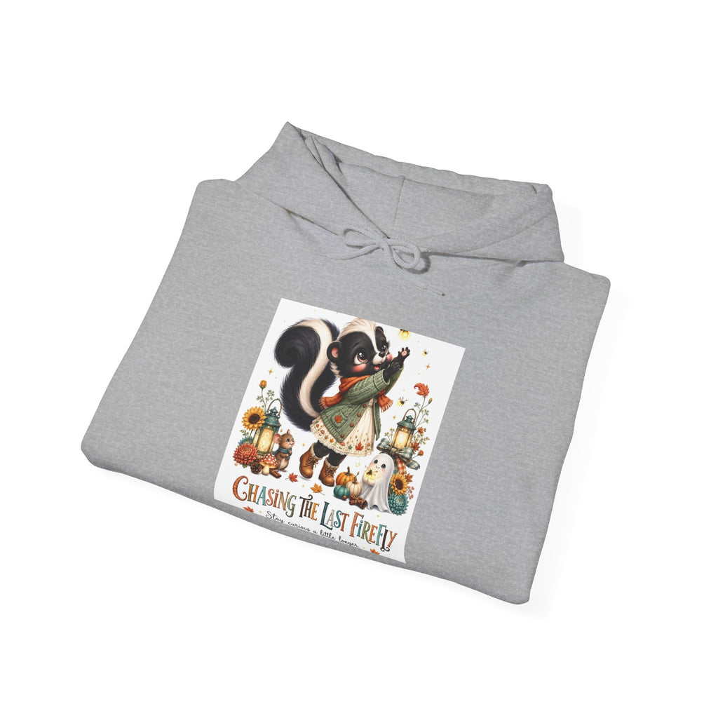 Cozy Woodland Skunk Hoodie - Chasing the Leaf Fairy Autumn Sweatshirt