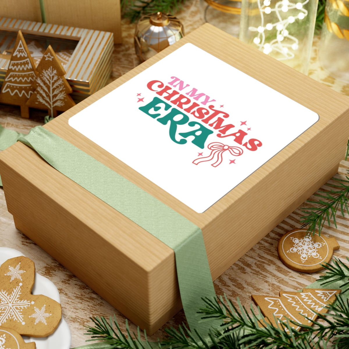 Kiss-Cut Sticker — "In My Christmas Era" Retro Holiday Decal