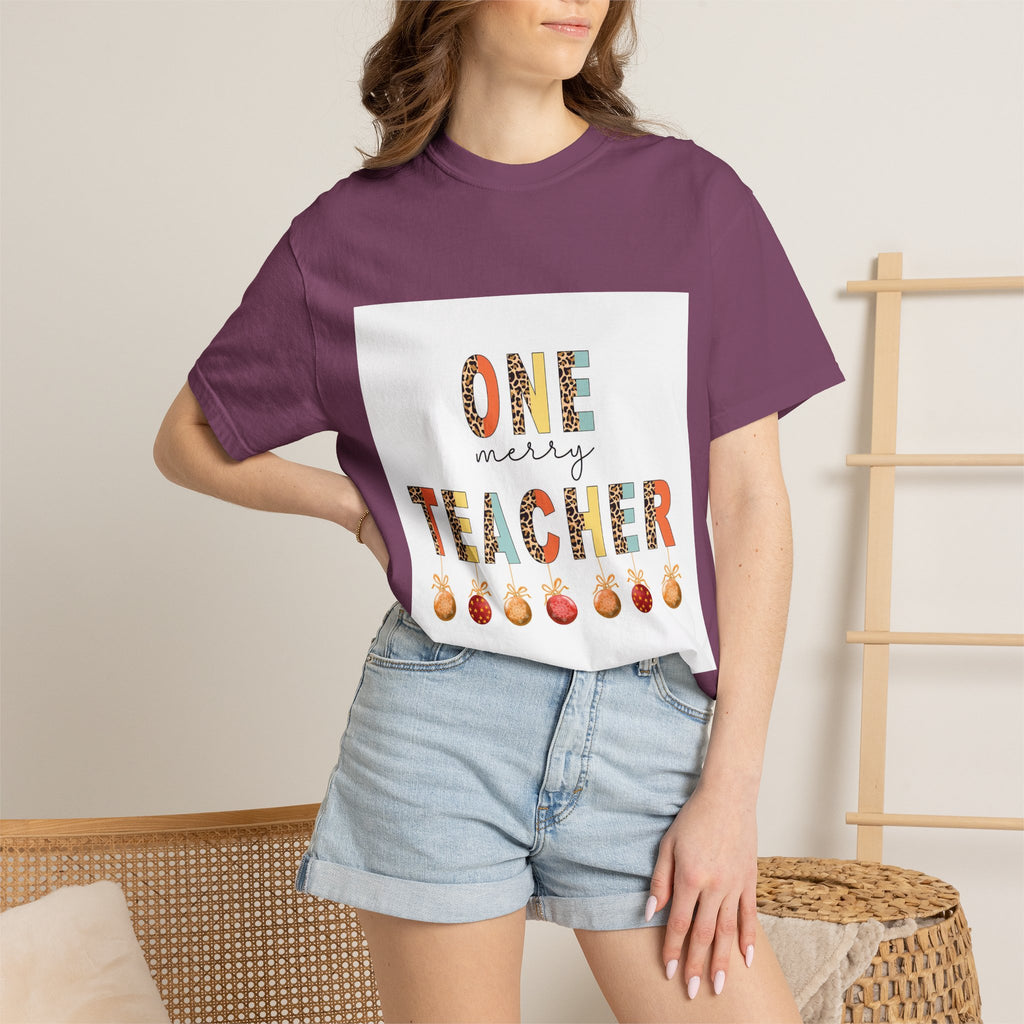 Teacher One More T-Shirt — 'One More Teacher' Cute Apple Design for Educators