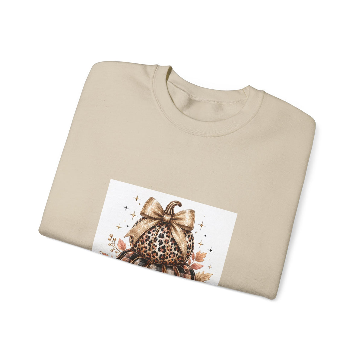 Blessed Pumpkin Sweatshirt — Leopard & Buffalo Plaid Fall Crewneck