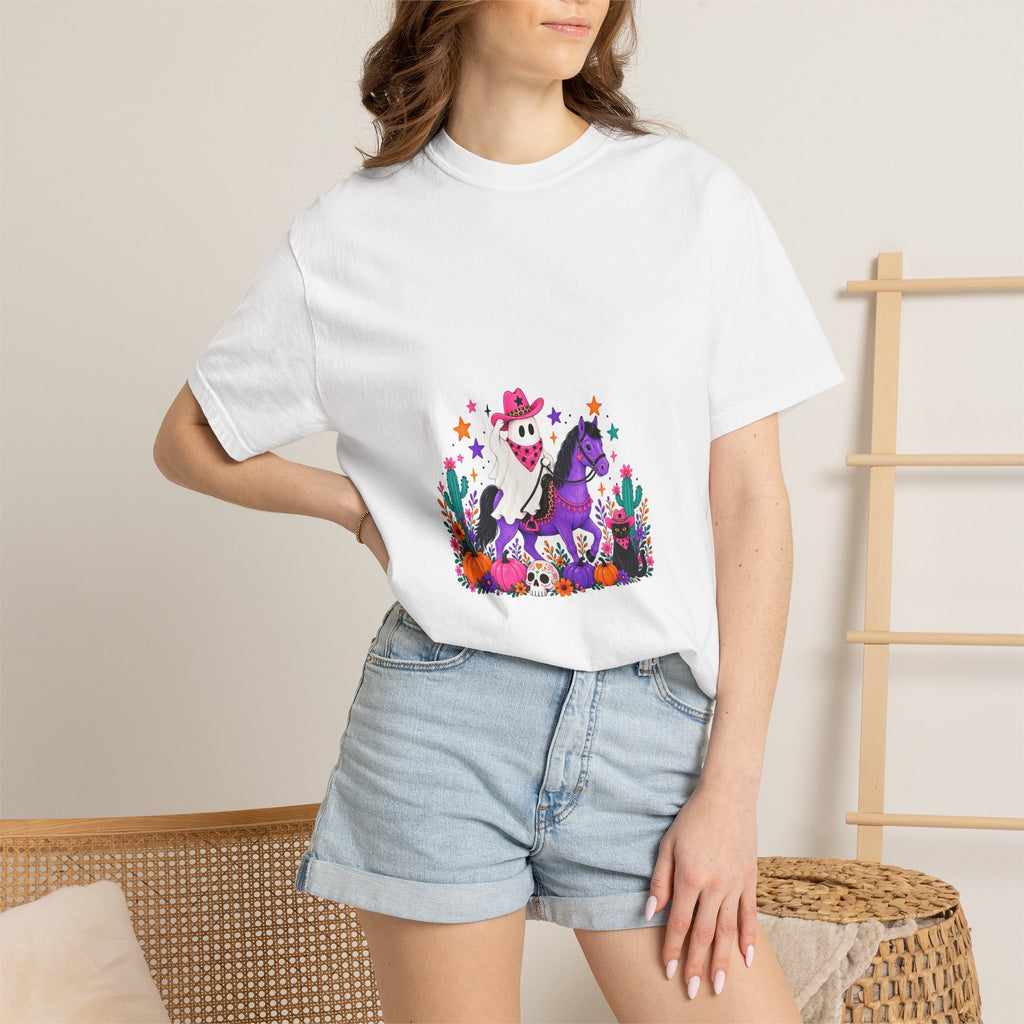 Day of the Dead Cowboy Horse T-Shirt — Cute Día de los Muertos Skeleton Rider Design