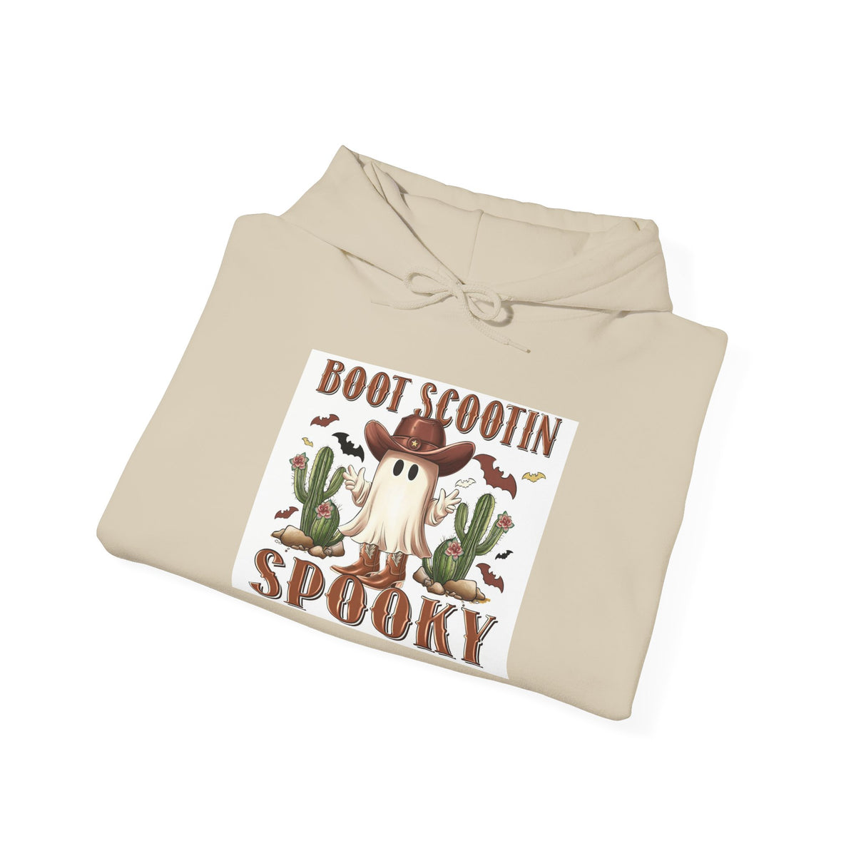 Spooky Desert Ghost Hoodie — "Boot Scootin Spooky" Western Halloween Sweatshirt