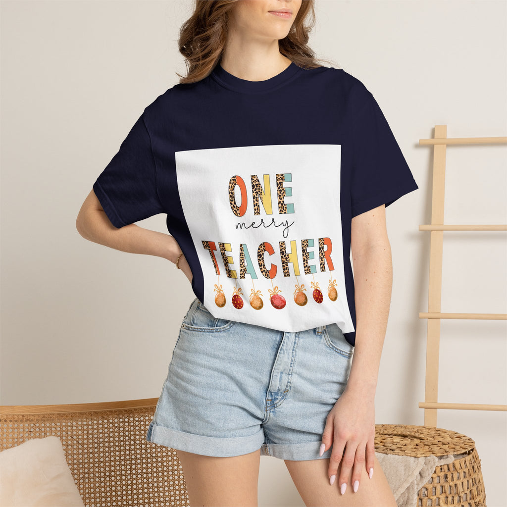 Teacher One More T-Shirt — 'One More Teacher' Cute Apple Design for Educators