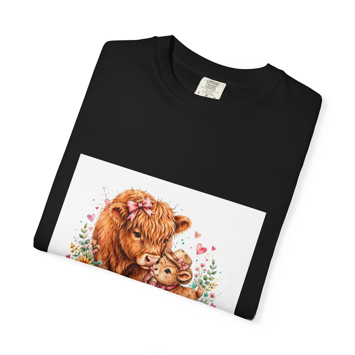Mama's Little Cowgirl T-Shirt – Cute Highland Cow Mom & Calf Graphic