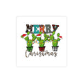 Merry Christmas Cactus Stickers — Festive Kiss-Cut Decals