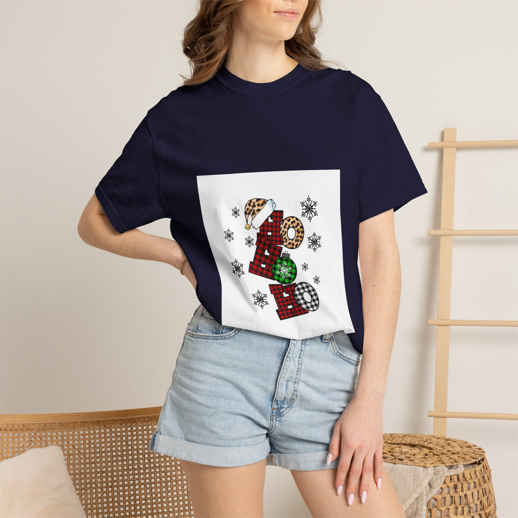 Holiday JOY Plaid Graphic T-Shirt