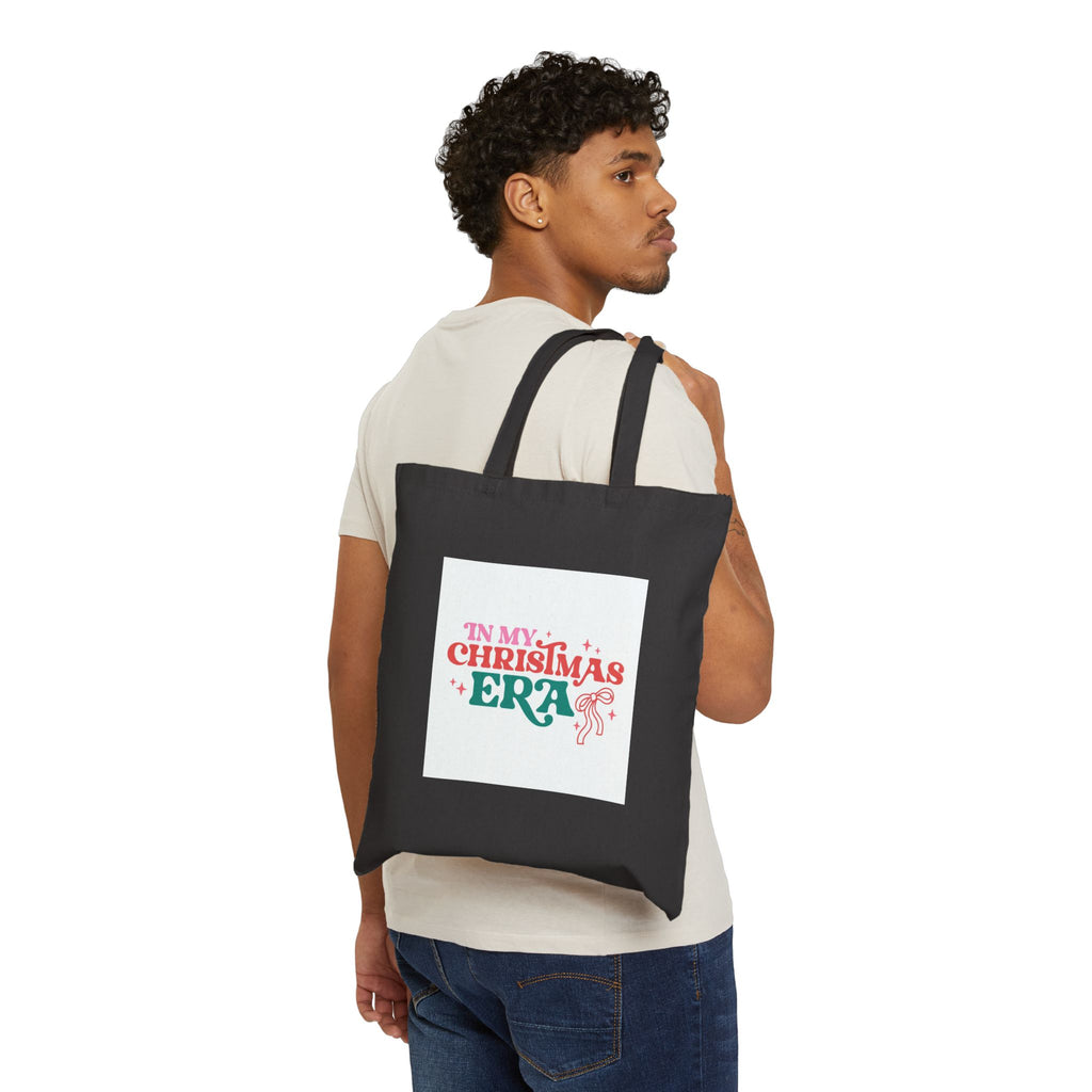 Christmas Era Canvas Tote Bag — 'In My Christmas Era' Holiday Reusable Gift Tote