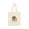 Vintage Skunk Fall Tote Bag — “Grateful & I’m Berry” Canvas Grocery Shopper