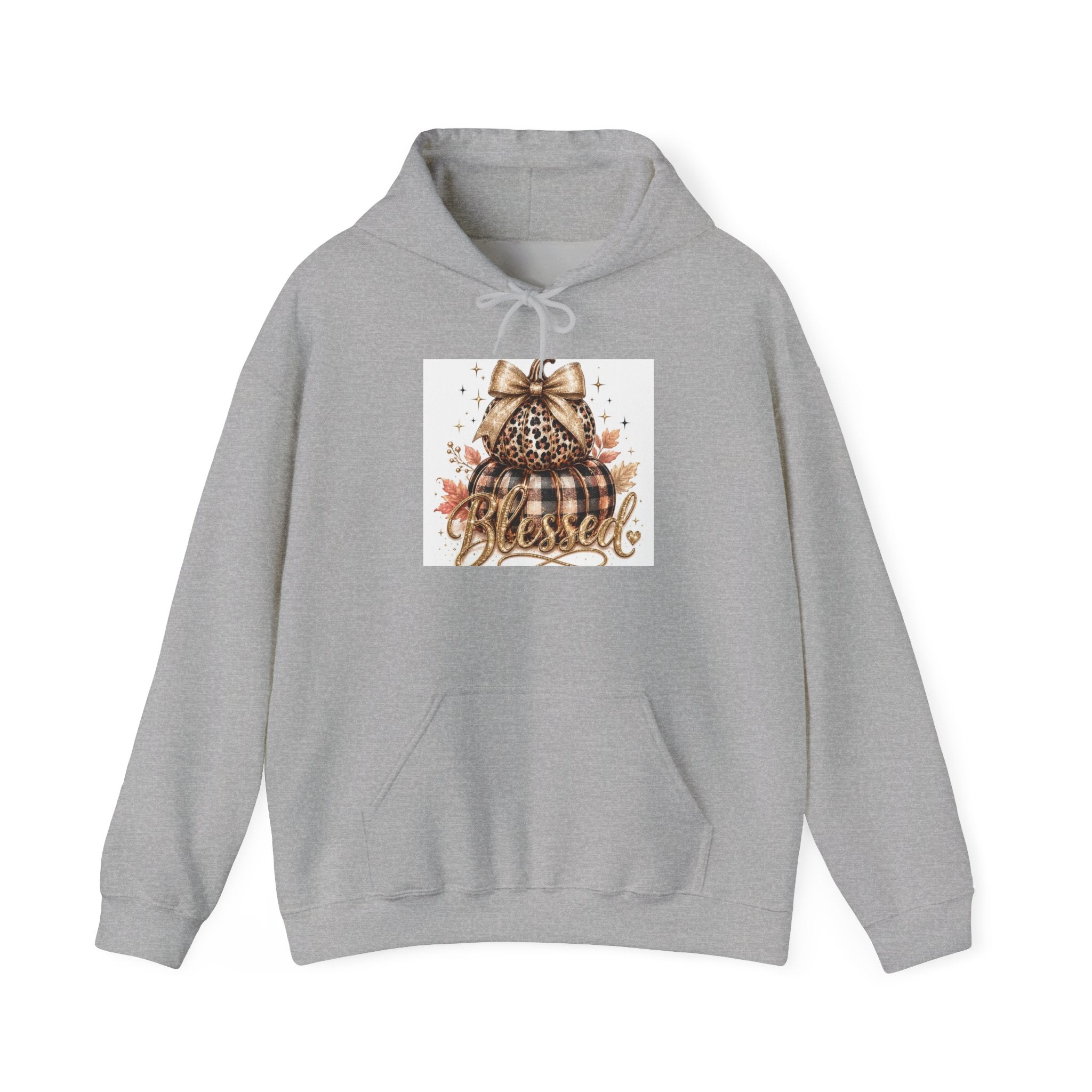 Blessed Pumpkin Hoodie - Fall Leopard Pumpkin Graphic Sweatshirt