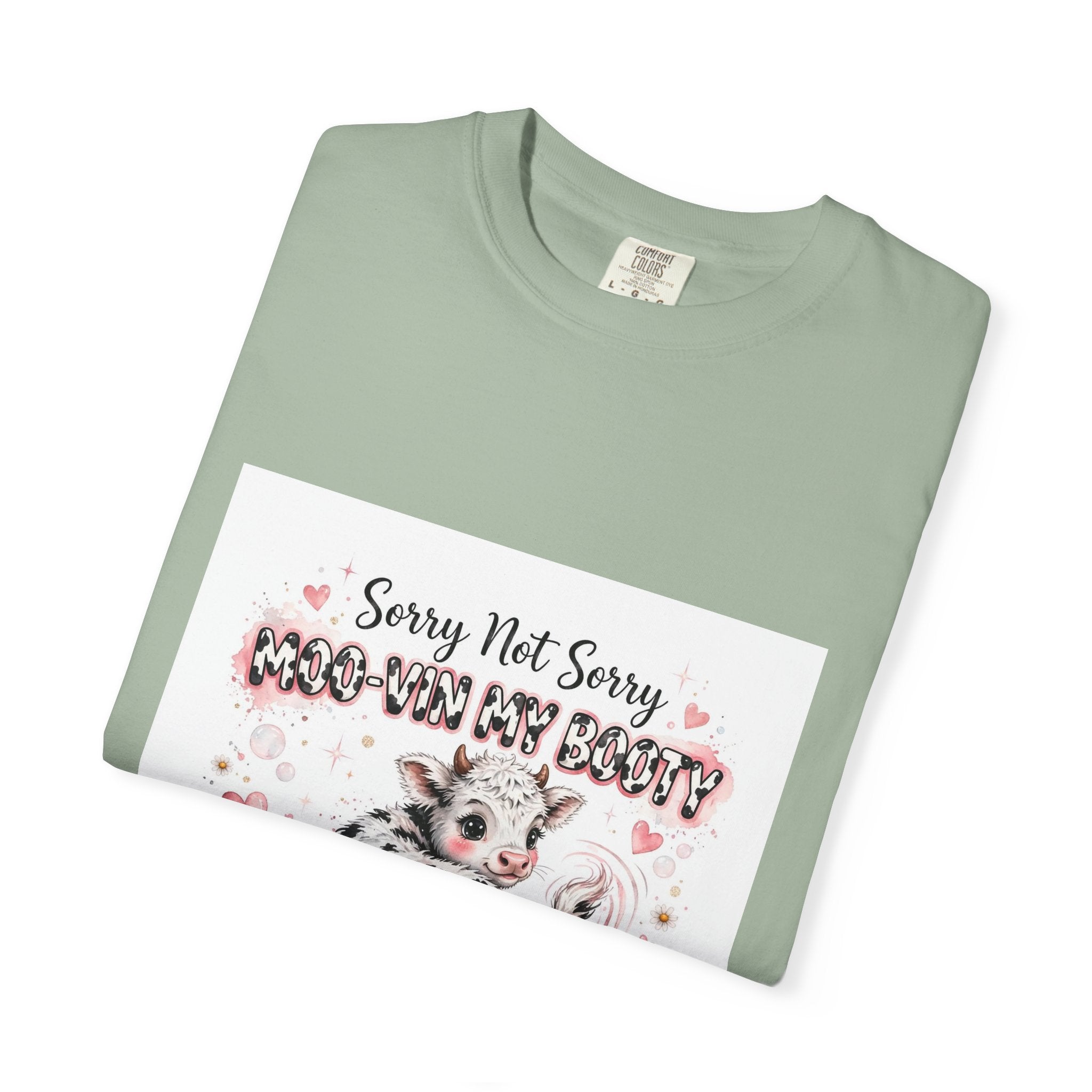 Cow With Attitude T-Shirt — "Sorry Not Sorry Moo-You Say Beauty" Farm Animal Graphic Tee