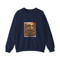 Autumn Sunset Skull Crewneck Sweatshirt – 'Still Waters' Vintage Halloween Graphic