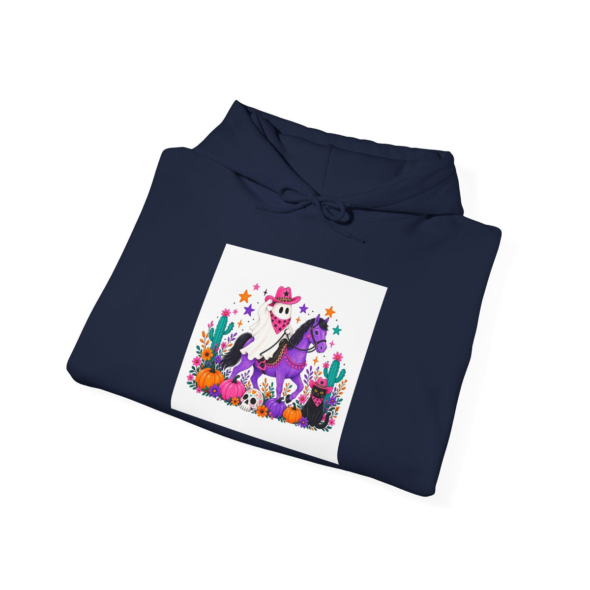 Day of the Dead Cat Hoodie – Colorful Día de los Muertos Kitty Floral Pullover