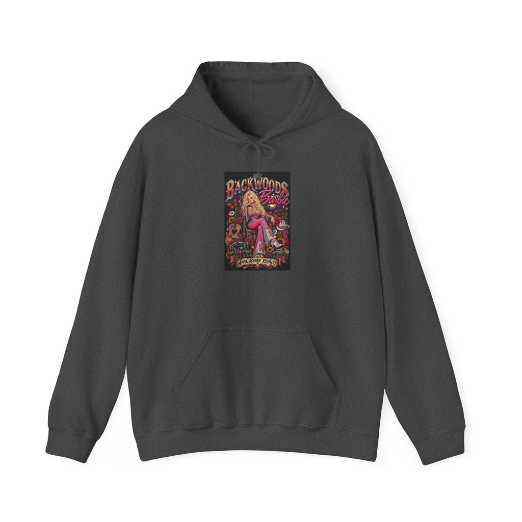 Horror Pin-Up Hoodie — "Backwoods" Retro Girl Graphic Sweatshirt