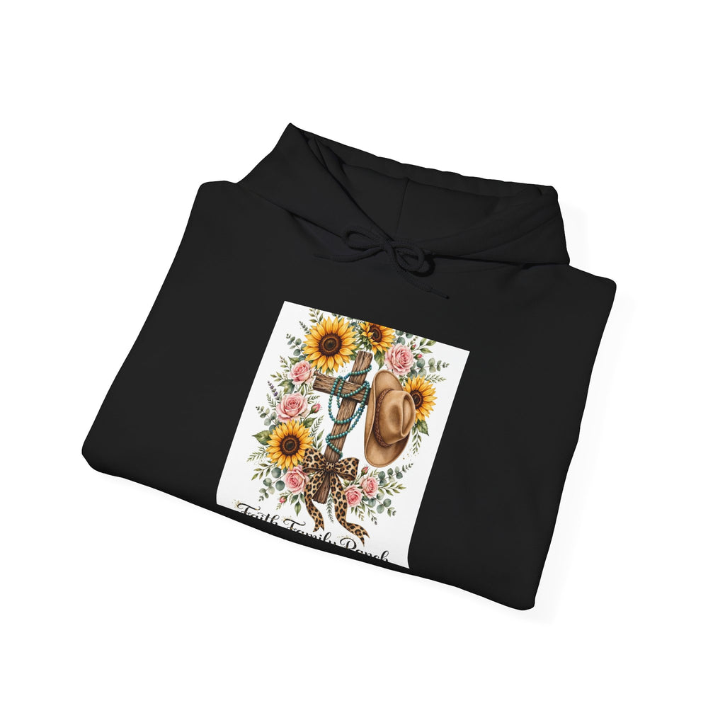 Horse & Sunflower Hoodie - Rustic Western Equestrian Sweatshirt