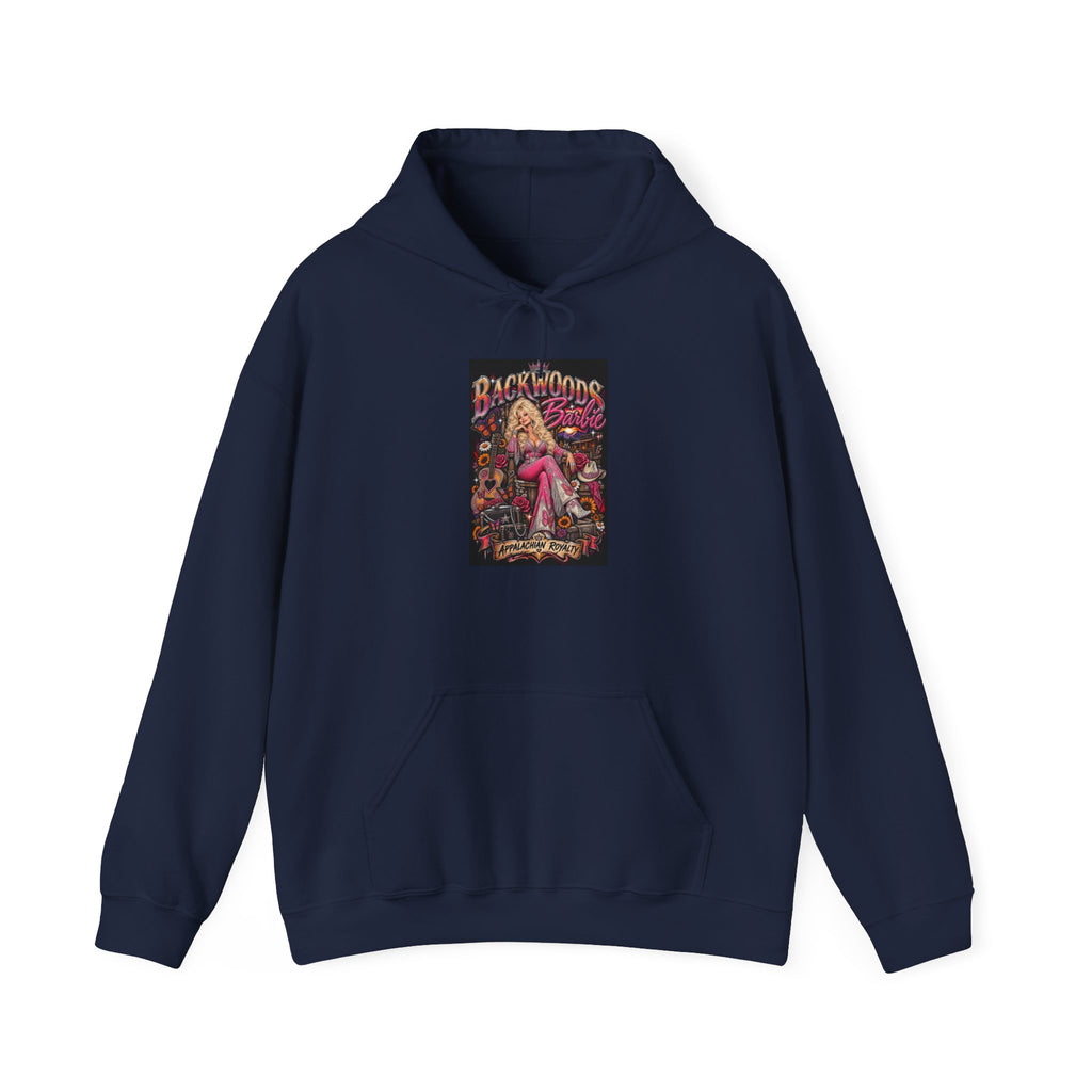 Retro Pin-Up Hoodie — 'Backwoods Barbie' Vintage Poster Pullover