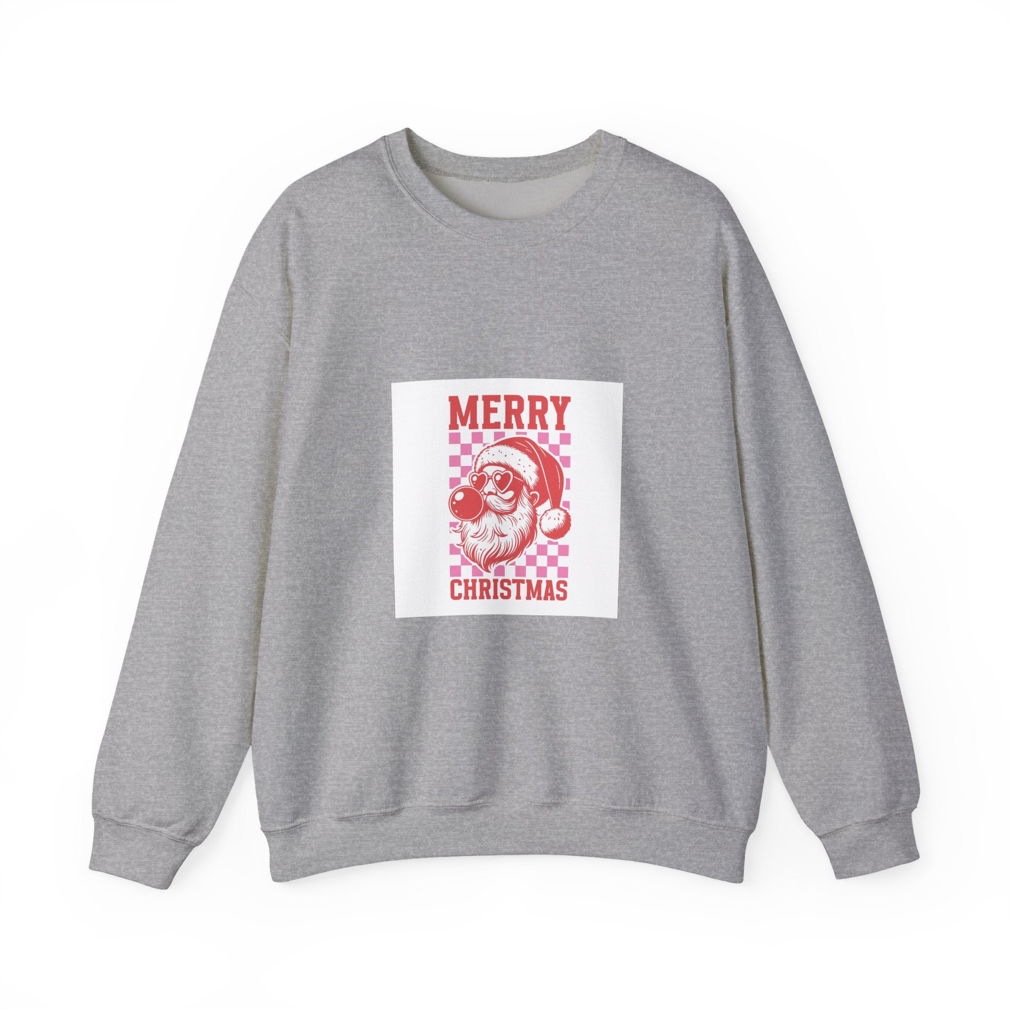 Christmas Santa Crewneck Sweatshirt – 'Merry Christmas' Retro Santa Design