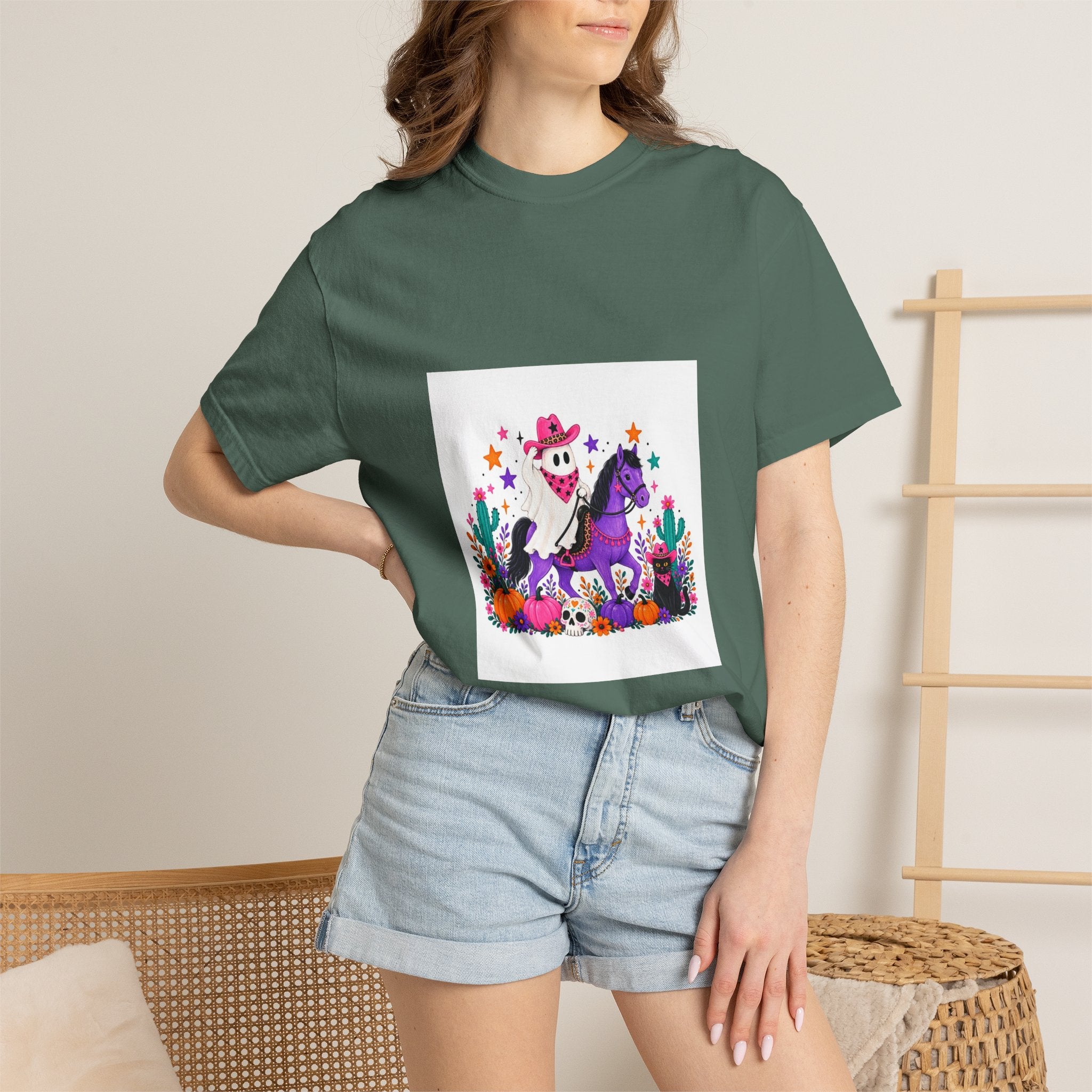 Day of the Dead Cowboy Horse T-Shirt — Cute Día de los Muertos Skeleton Rider Design