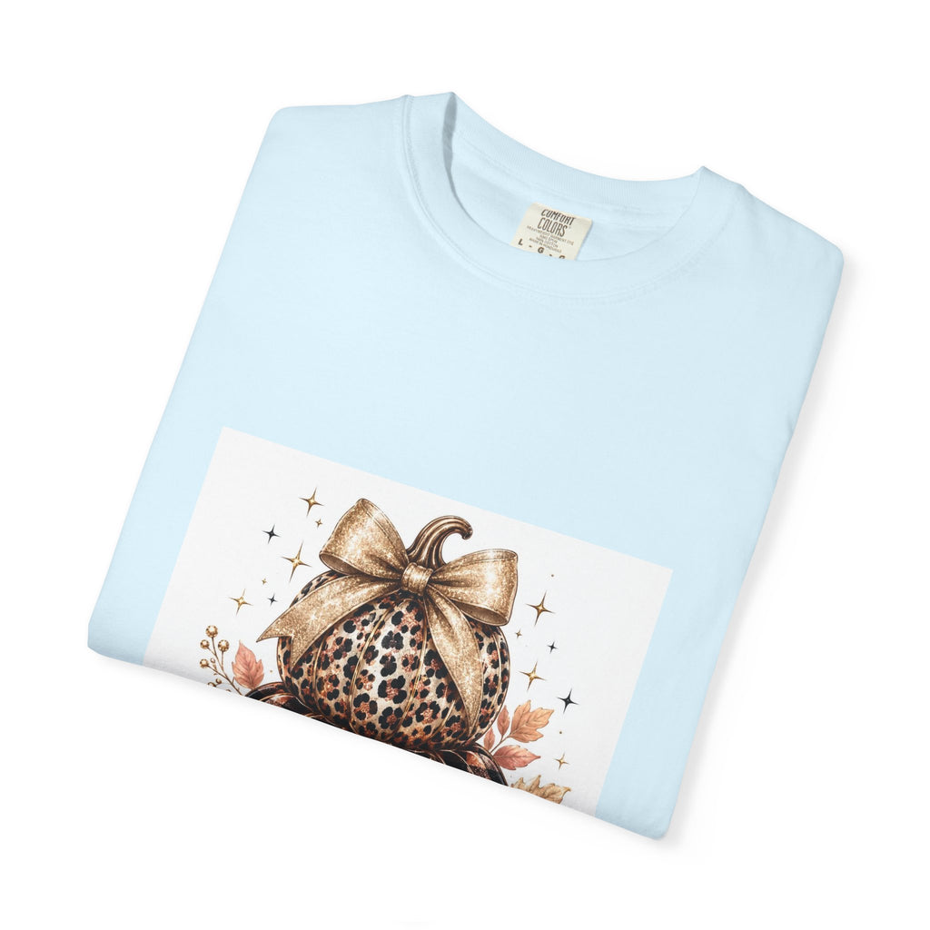 Blessed Pumpkin T-Shirt — Fall Leopard & Buffalo Plaid Pumpkin Graphic
