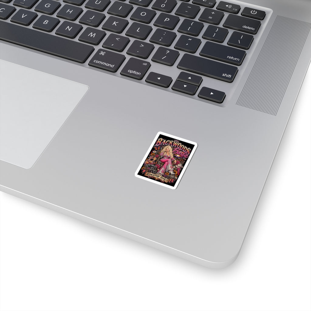 Backwoods Barbie Kiss-Cut Sticker — Appalachian Royalty Retro Glam Decal