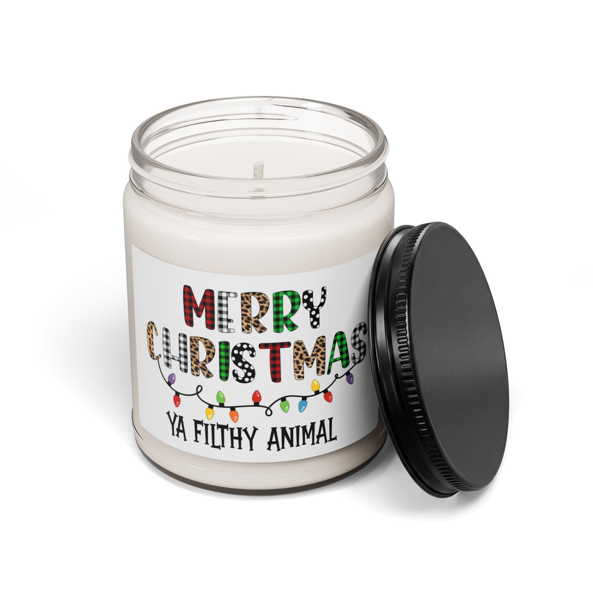 Merry Christmas Ya Filthy Animal Soy Candle — 9oz Scented Holiday Candle