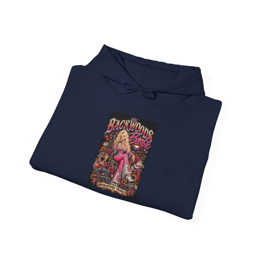 Horror Pin-Up Hoodie — "Backwoods" Retro Girl Graphic Sweatshirt