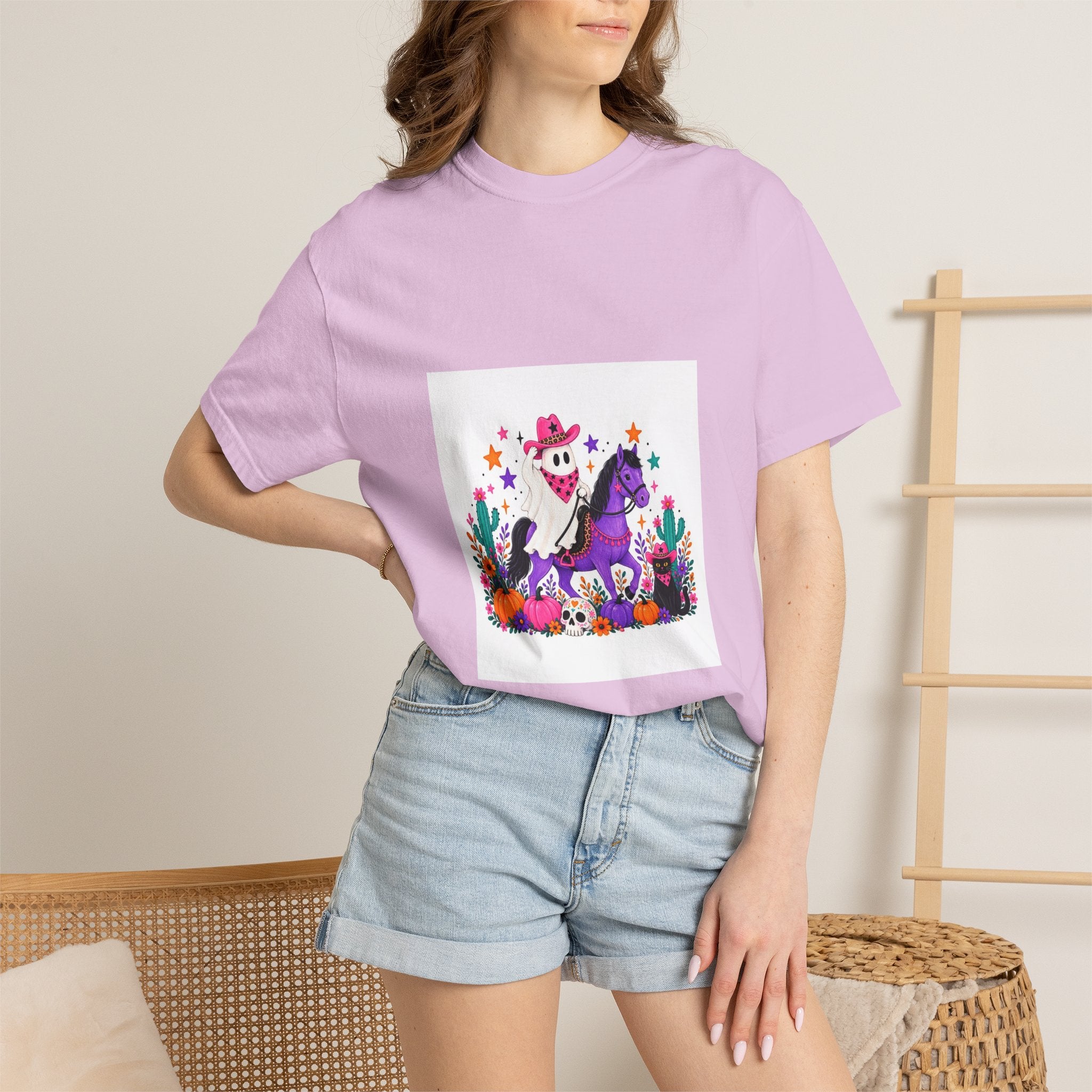 Day of the Dead Cowboy Horse T-Shirt — Cute Día de los Muertos Skeleton Rider Design