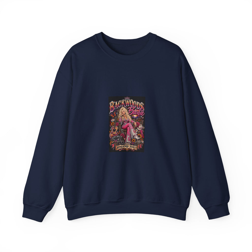 Backwoods Blonde Retro Pinup Crewneck Sweatshirt
