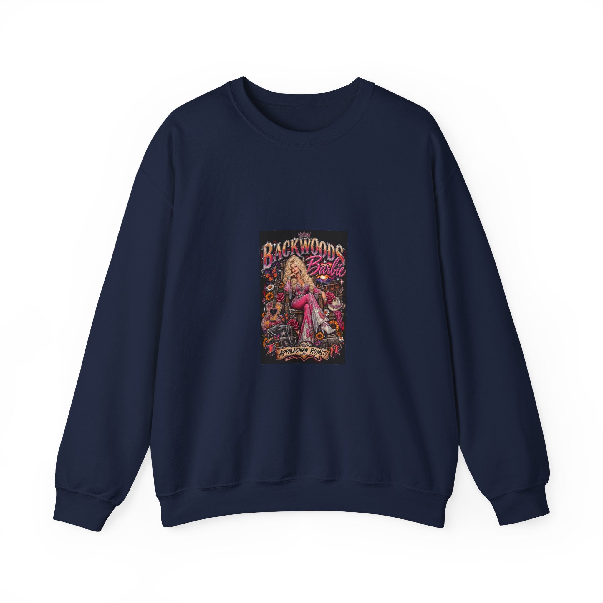 Backwoods Blonde Retro Pinup Crewneck Sweatshirt