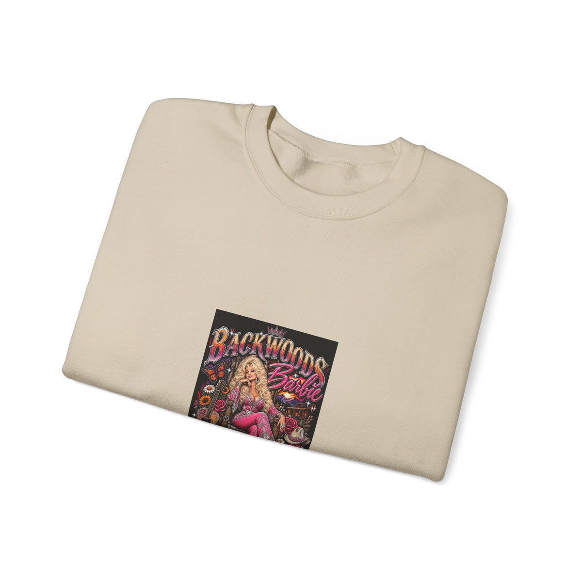 Backwoods Blonde Retro Pinup Crewneck Sweatshirt