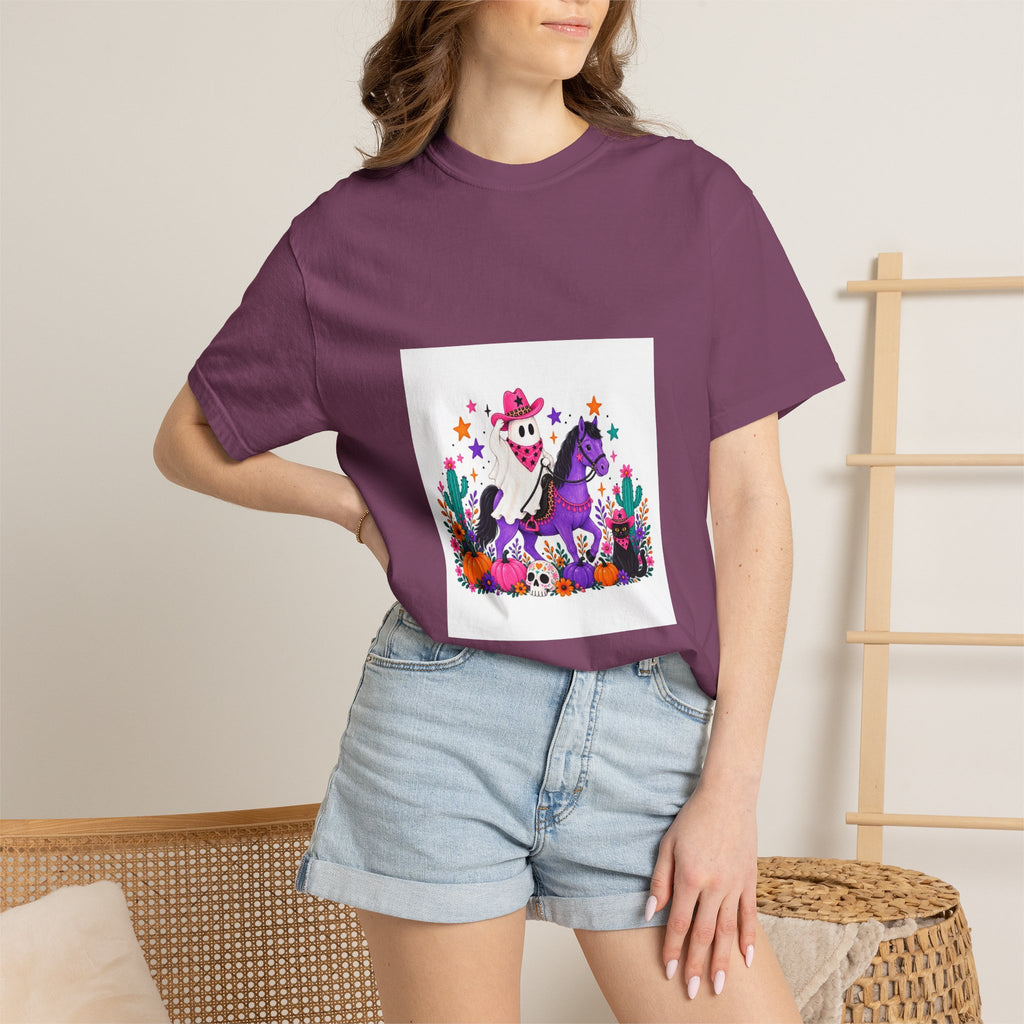 Day of the Dead Cowboy Horse T-Shirt — Cute Día de los Muertos Skeleton Rider Design