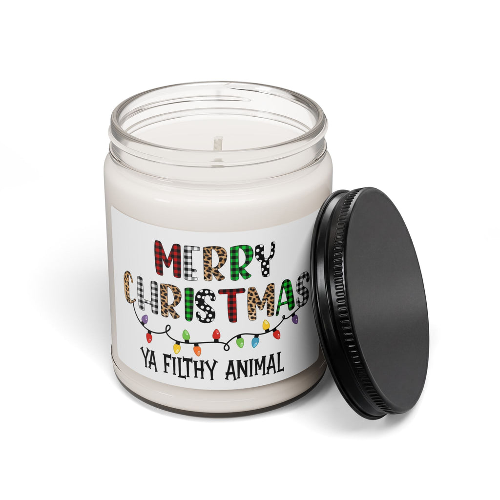 Merry Christmas Ya Filthy Animal Soy Candle — 9oz Scented Holiday Candle