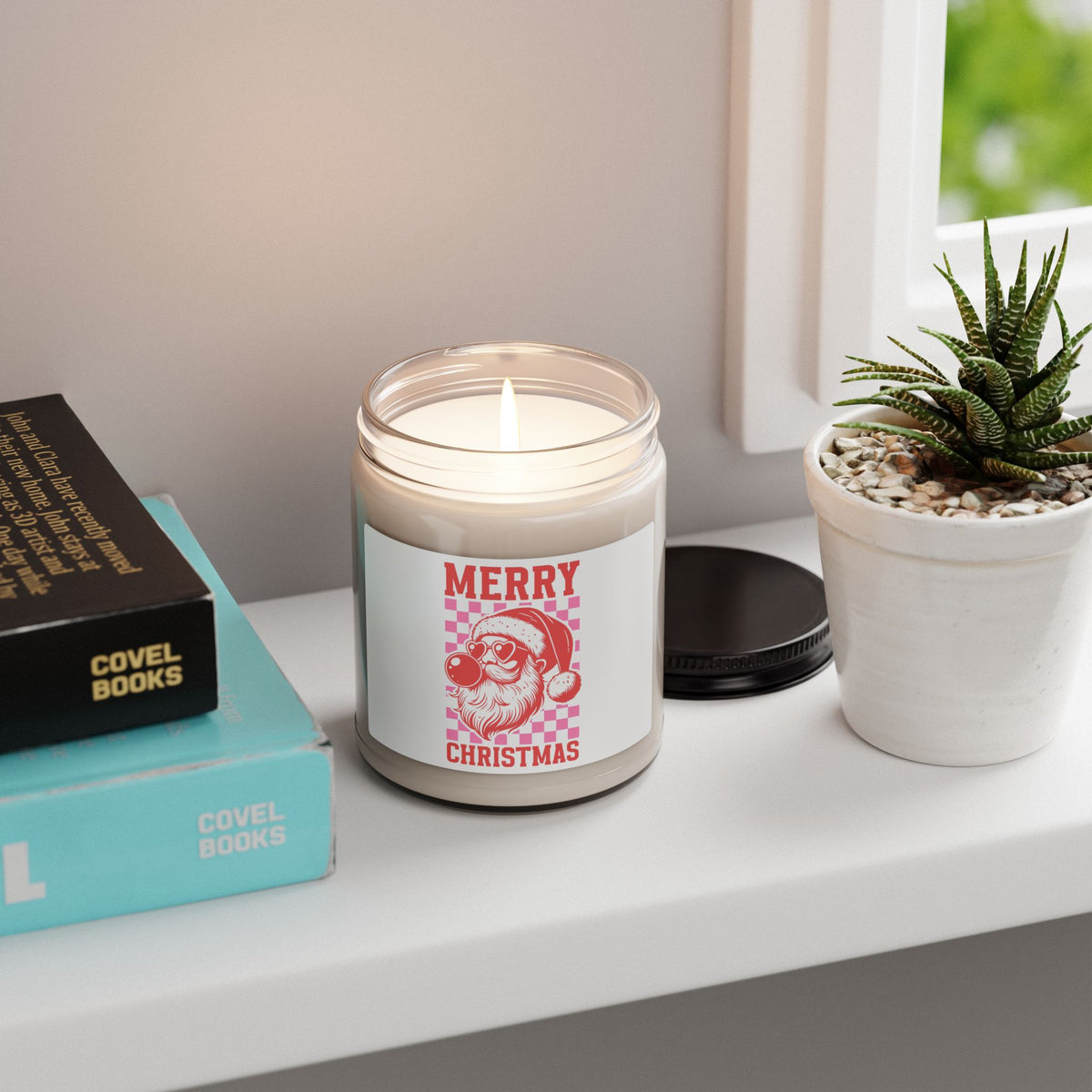 Merry Christmas Soy Candle — 9oz Scented Holiday Jar