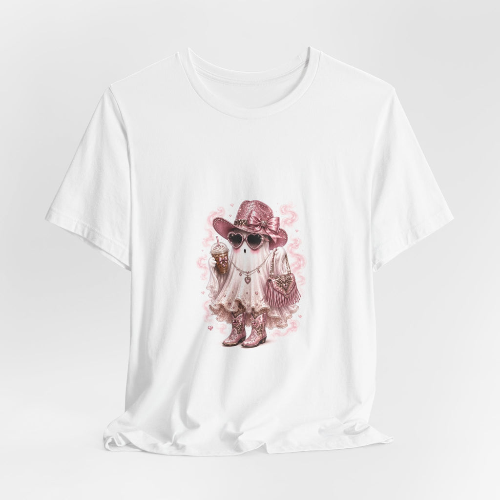 Cowgirl Ghost Tee — Cute Halloween Western Graphic T-Shirt
