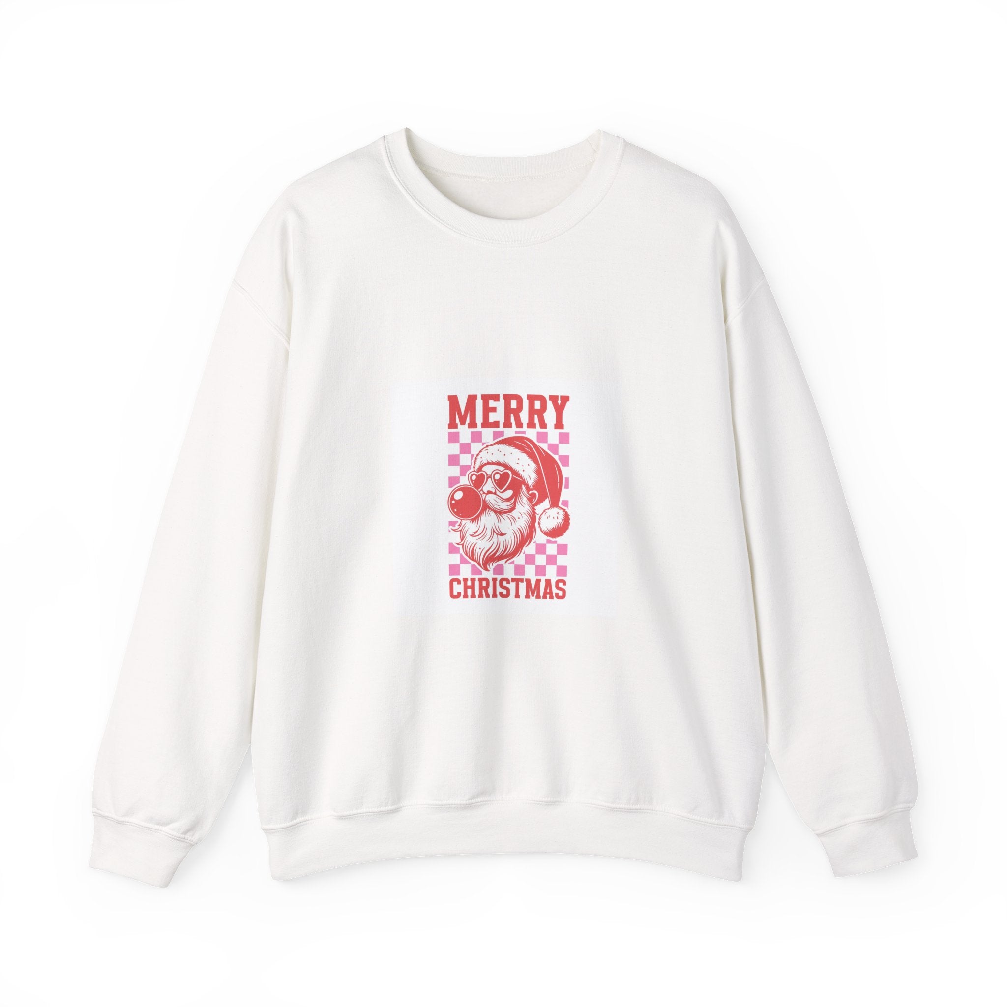 Christmas Santa Crewneck Sweatshirt – 'Merry Christmas' Retro Santa Design