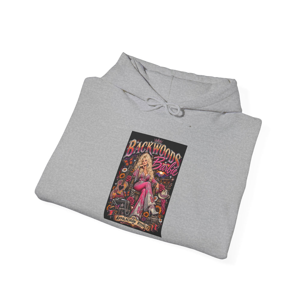 Retro Pin-Up Hoodie — 'Backwoods Barbie' Vintage Poster Pullover