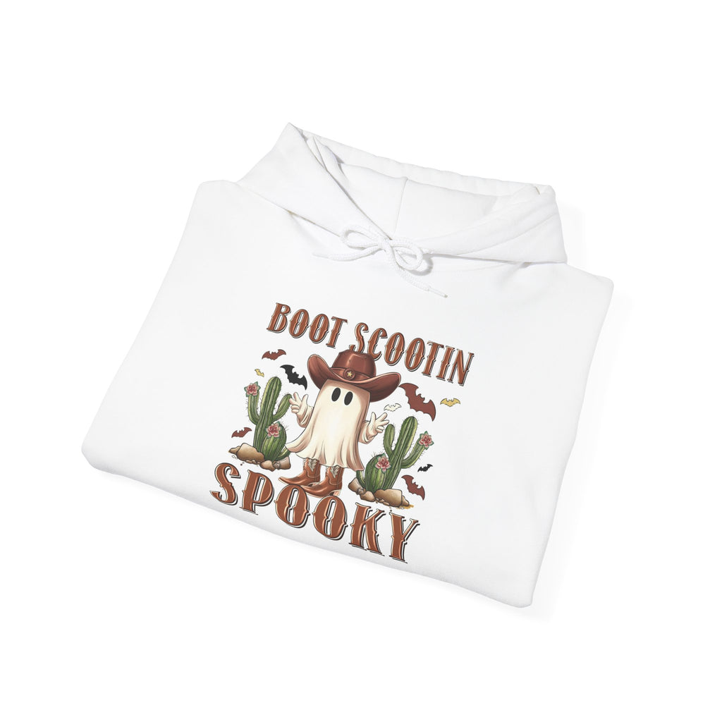 Spooky Desert Ghost Hoodie — "Boot Scootin Spooky" Western Halloween Sweatshirt