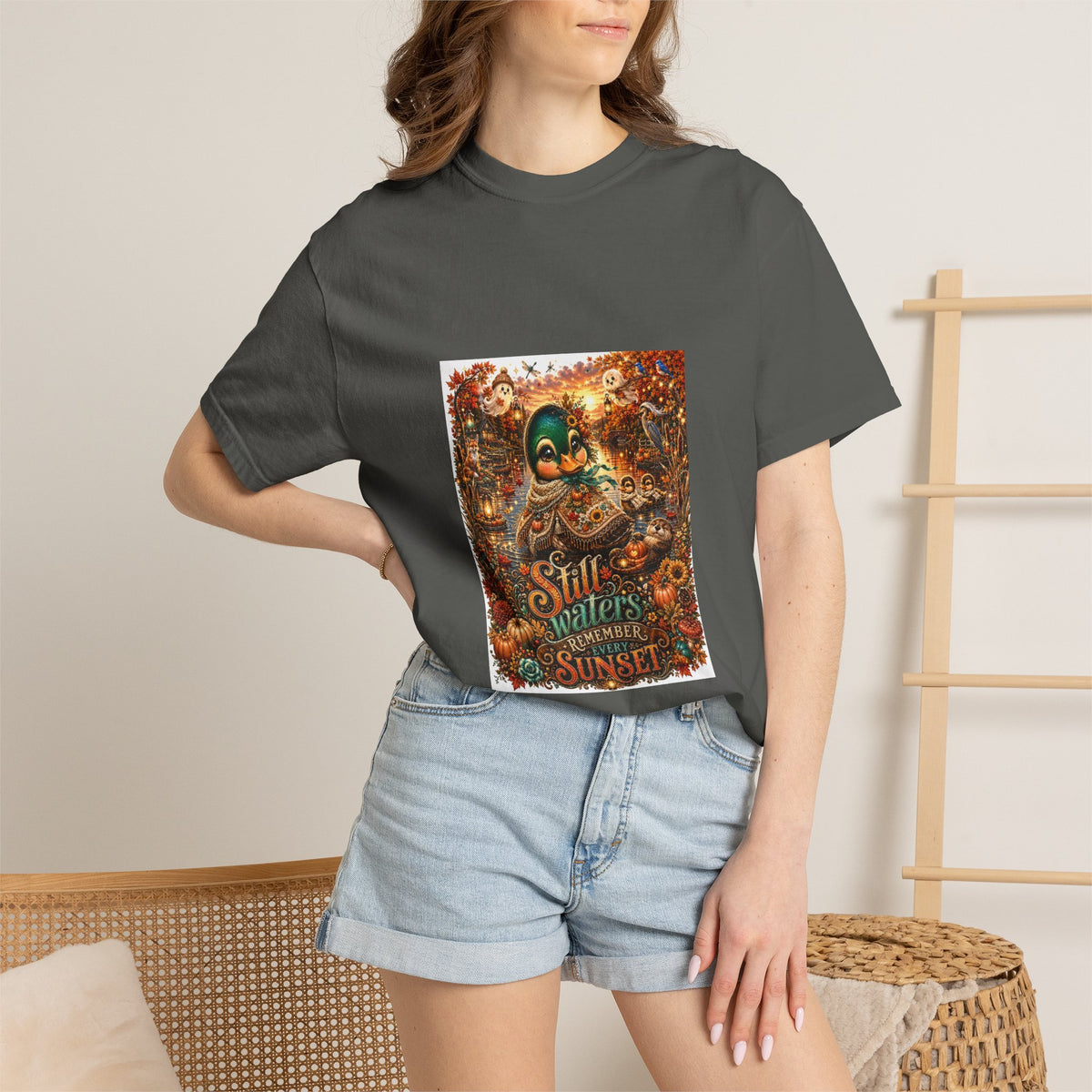 Skull Guitar Sunset T-Shirt — Still Waters Run Deep Vintage Rock Tee