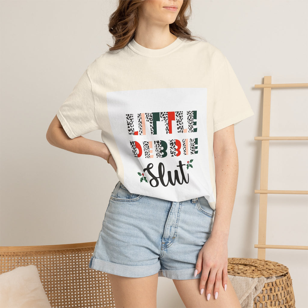 Funny Christmas Tee - 'Little Debbie Slut' Holiday Graphic T-Shirt