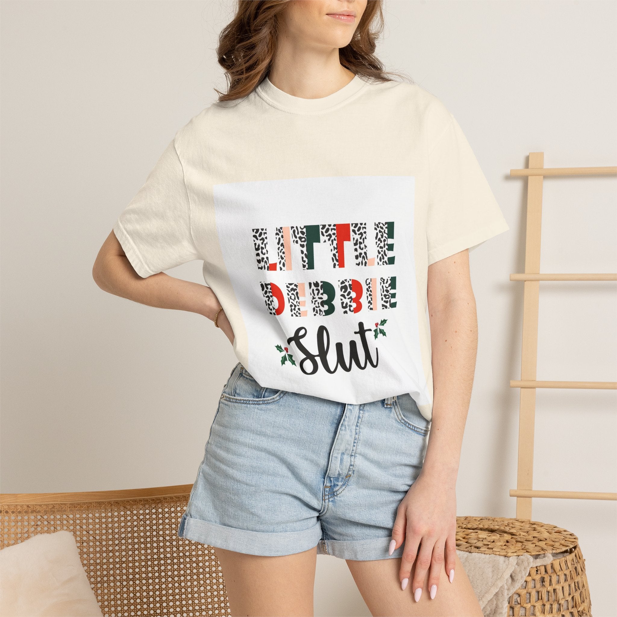 Funny Christmas Tee - 'Little Debbie Slut' Holiday Graphic T-Shirt