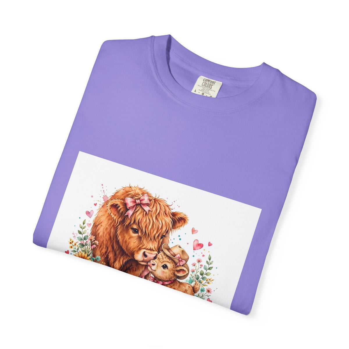 Mama's Little Cowgirl T-Shirt – Cute Highland Cow Mom & Calf Graphic