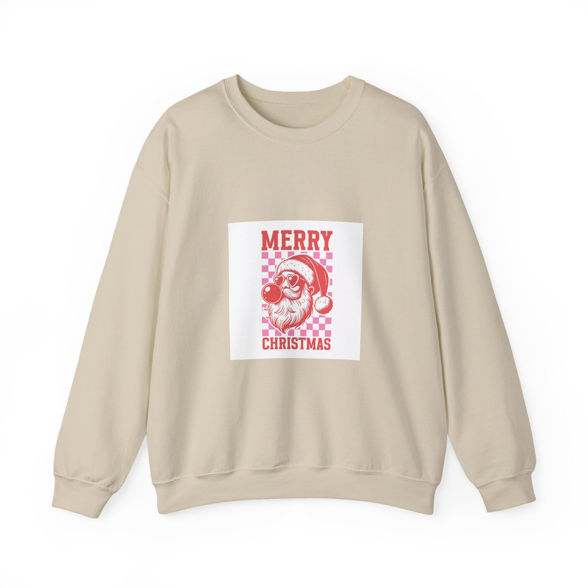 Christmas Santa Crewneck Sweatshirt – 'Merry Christmas' Retro Santa Design