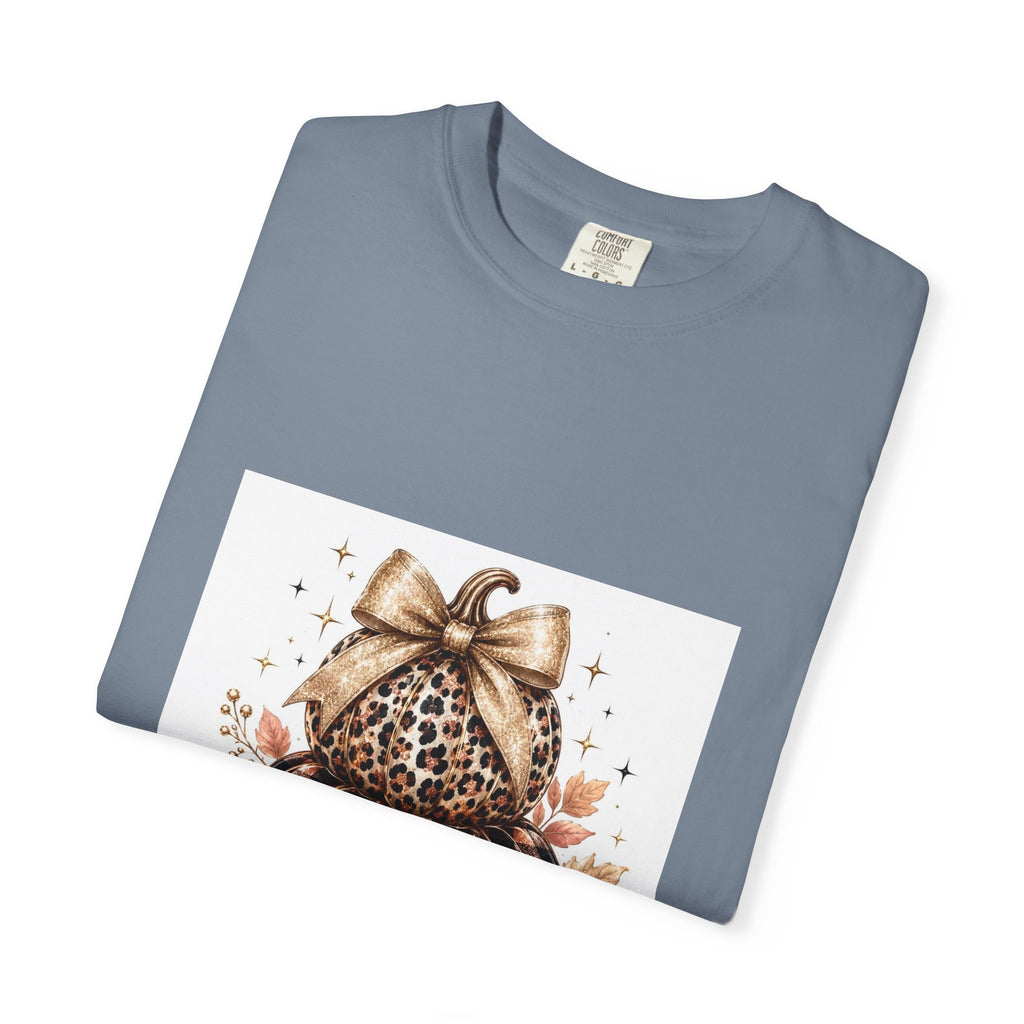 Blessed Pumpkin T-Shirt — Fall Leopard & Buffalo Plaid Pumpkin Graphic