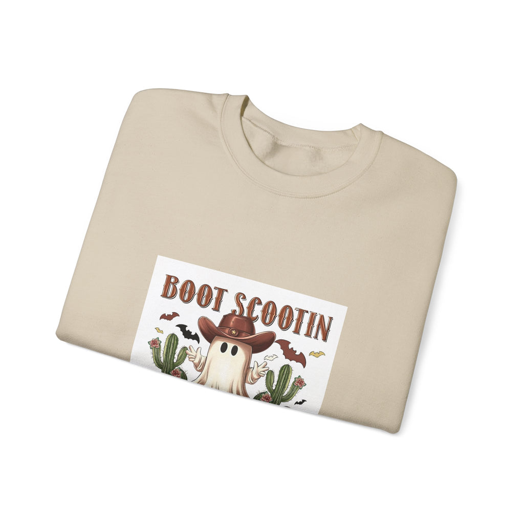 Spooky Ghost Desert Sweatshirt – "Boot Scootin Spooky" Halloween Crewneck
