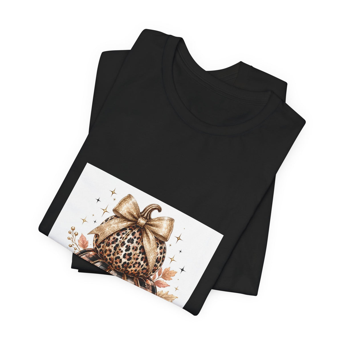 Blessed Pumpkin T-Shirt — Leopard Plaid Fall Graphic Tee