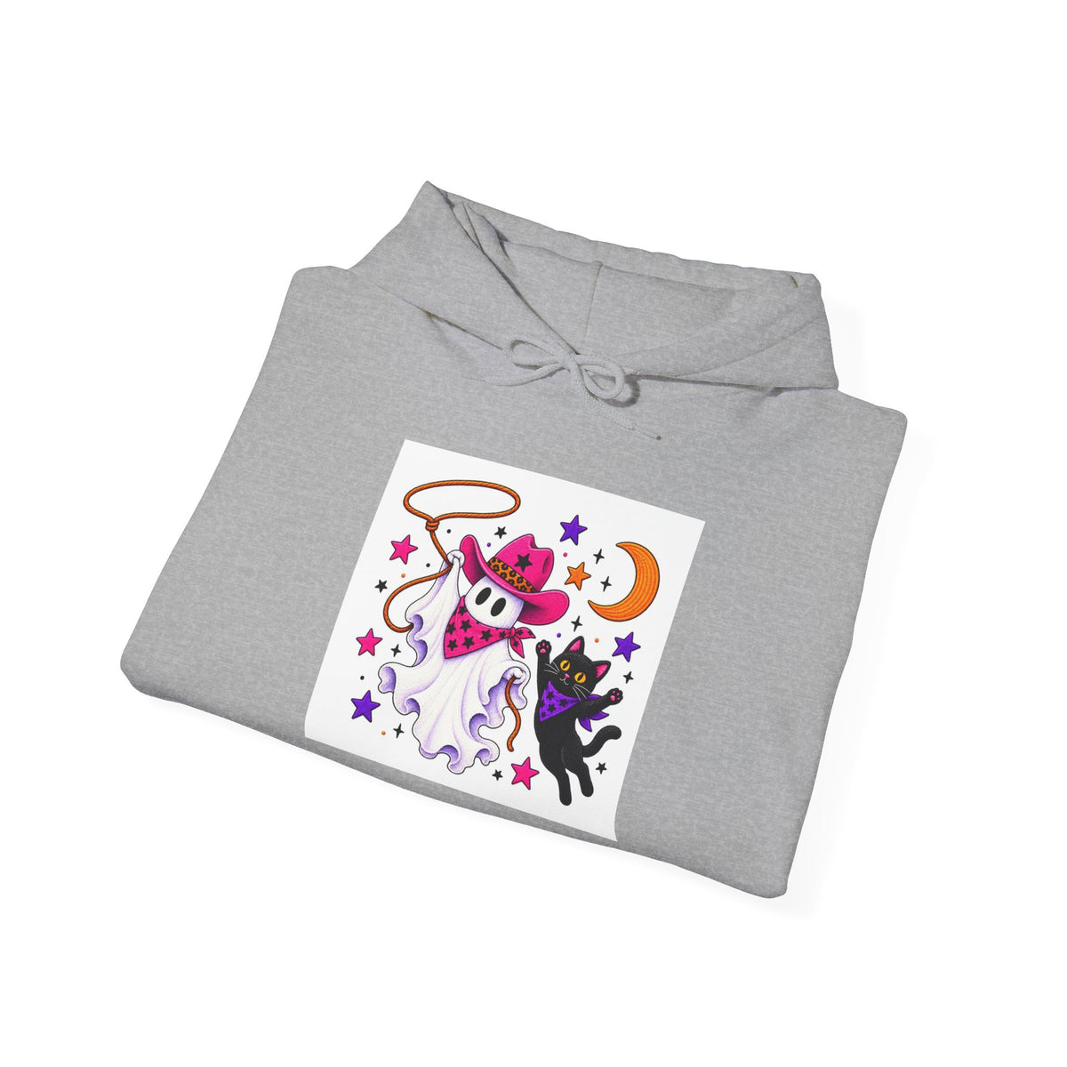 Cute Astronaut Cat Hoodie – Space Kitty with Stars & Moon Pullover