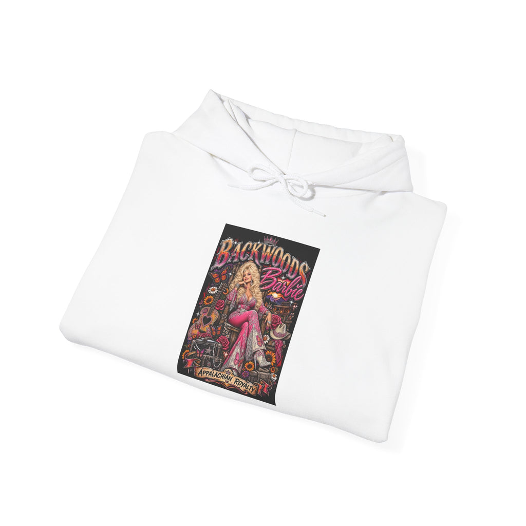 Retro Pin-Up Hoodie — 'Backwoods Barbie' Vintage Poster Pullover