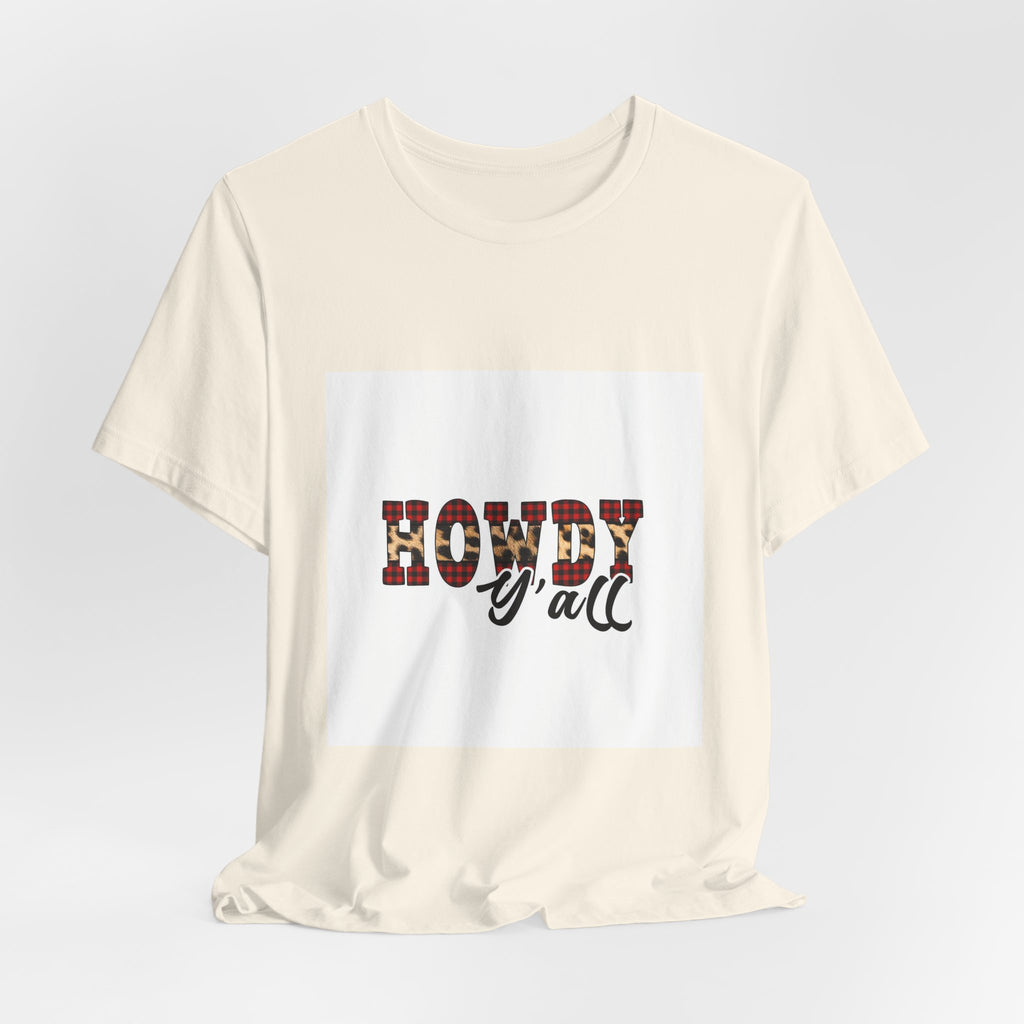 Howdy Y'all Tee — Plaid Western Graphic T-Shirt