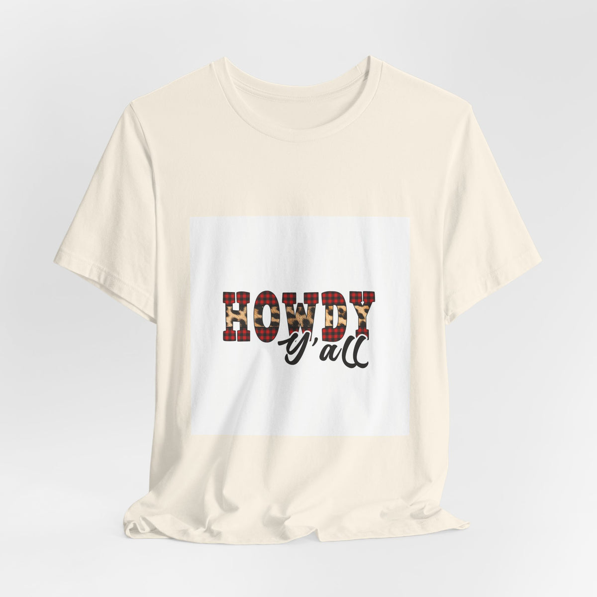 Howdy Y'all Tee — Plaid Western Graphic T-Shirt
